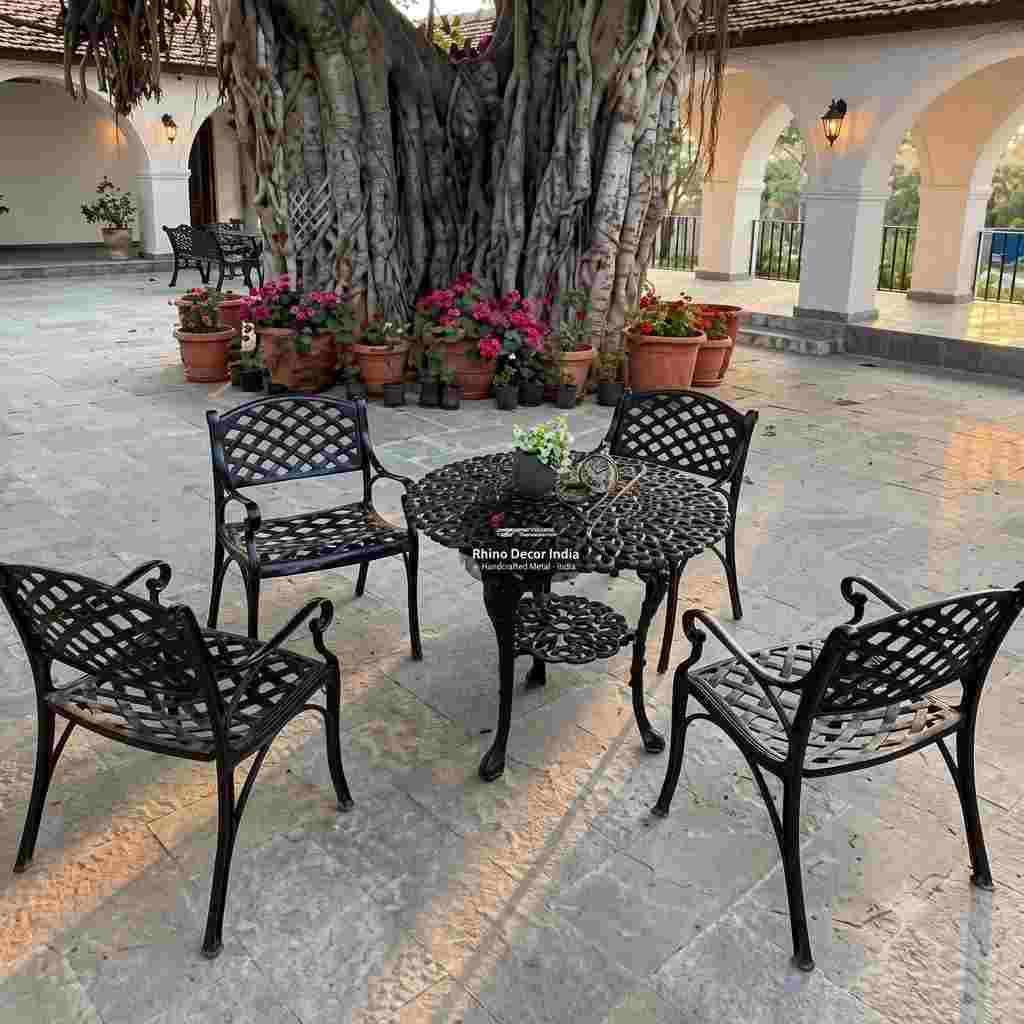 The Victoria Antique Cast Iron Dining Set
