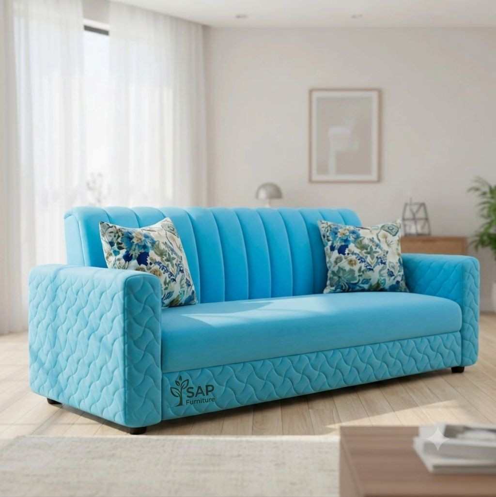 The Azure Cloud Sofa Cum Bed