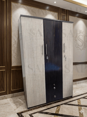 MDF ply 3 door wardrobe