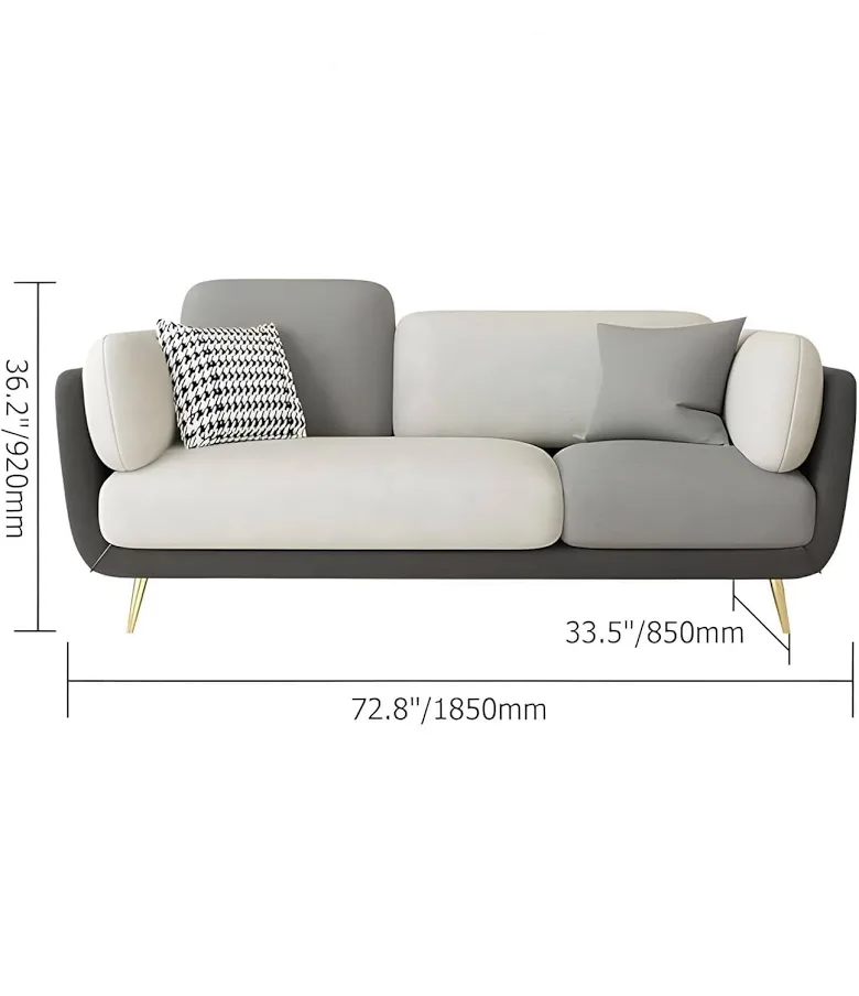 SAPkuch Urban Luxury 3-Seater Multi-Color Sofa (Green, Beige & Tan)