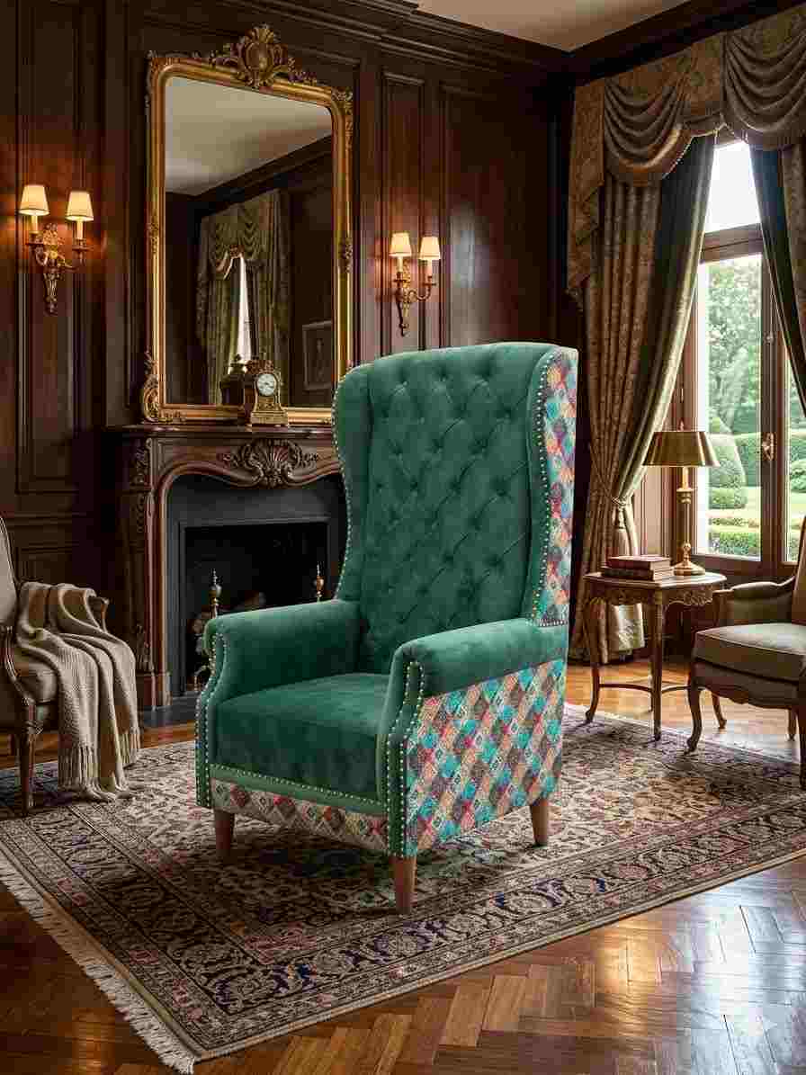 The Emerald Boho-Chic Wingback