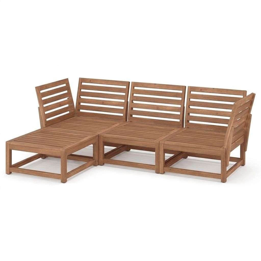Modular Solid Wood Outdoor Sectional Sofa Frame